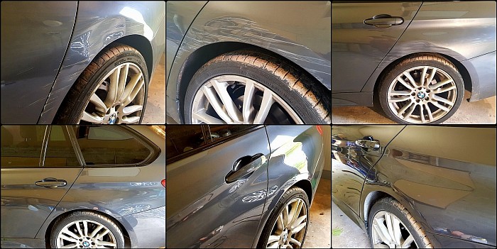 bmw wheel arch and door before and after