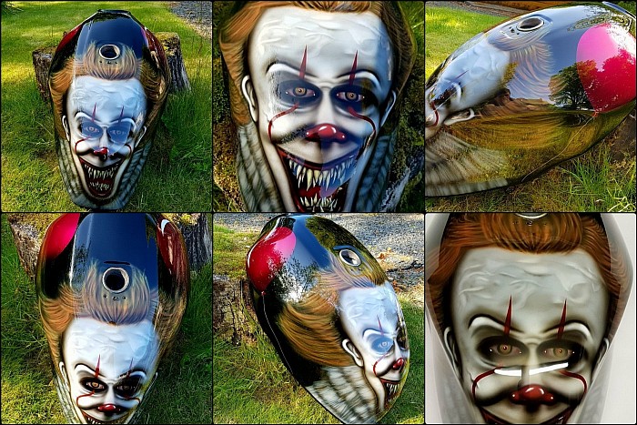 evil clown custom paint
