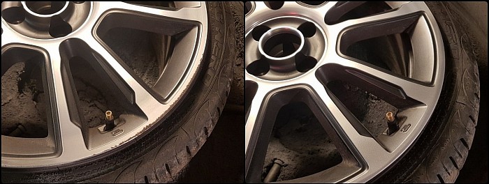 damaged alloy wheel before & after